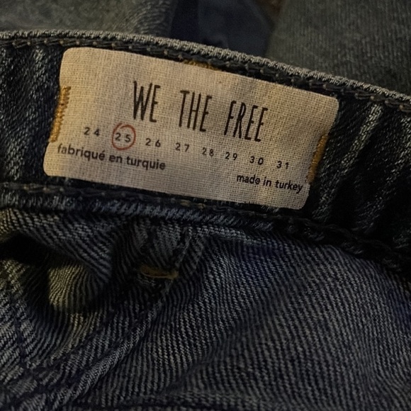 NEW Free People Harvey Distressed A-Line Button Down Mini Jean Skirt 25 - Picture 7 of 9